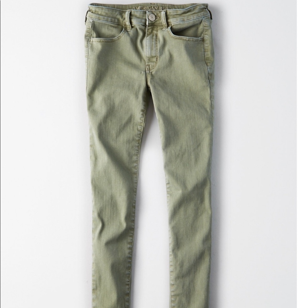 Olive green jeggings